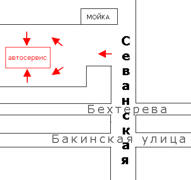 схема проезда на автосервис